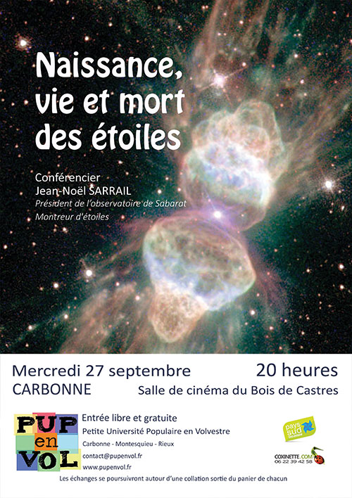 Naissance, vie et mort des étoiles